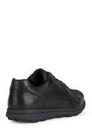 Geox Men's Black Spherica Ec12 Lace-up Leather Casual Sneaker | Derimod