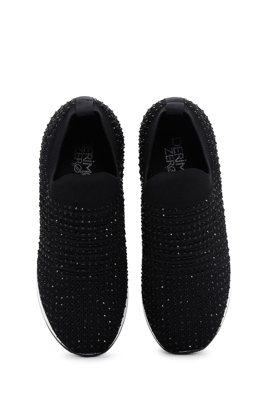 Derimod Zero Women's Black Thick Soled Stone Sneaker