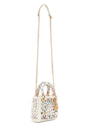 Woman Multicolored Patterned Mini Evening Bag with Long Chain Strap | Derimod