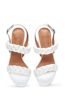 Women's White Thick Heeled Sandals | Derimod