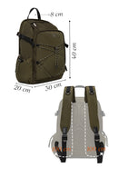 Male Khaki Fabric Backpack | Derimod