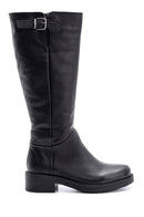 Women's Leather Boots with Buckle Detail | Derimod