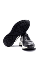 Men's Patterned Leather Sneaker | Derimod