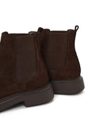 Male Brown Suede Chelsea Boots | Derimod