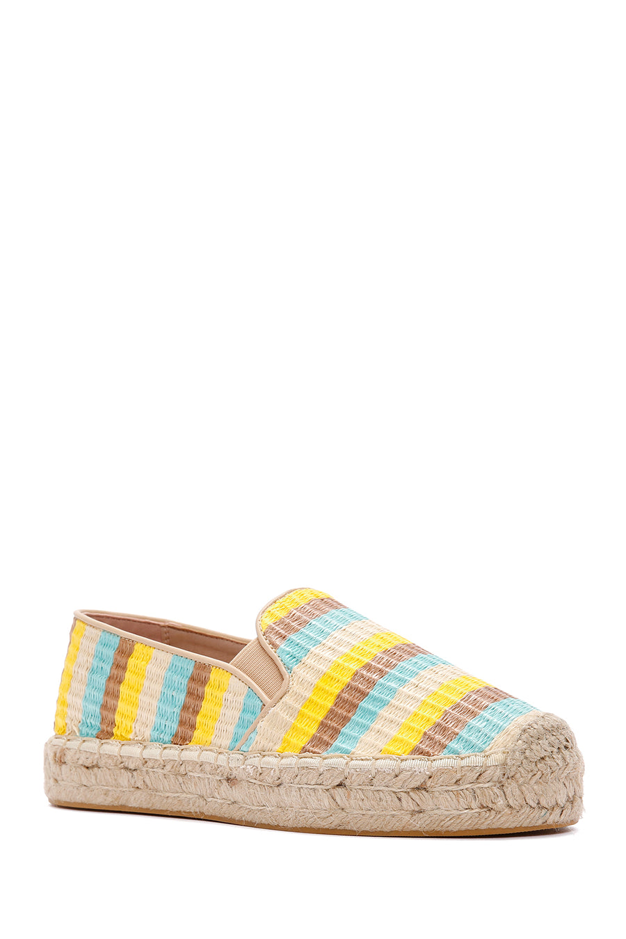 Women's Yellow Straw Espadrilles