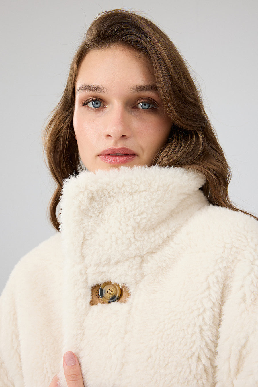 Oslo Woman Camel Double-Sided Teddy Coat