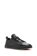 Men's Black Lace-up Leather Sneaker | Derimod