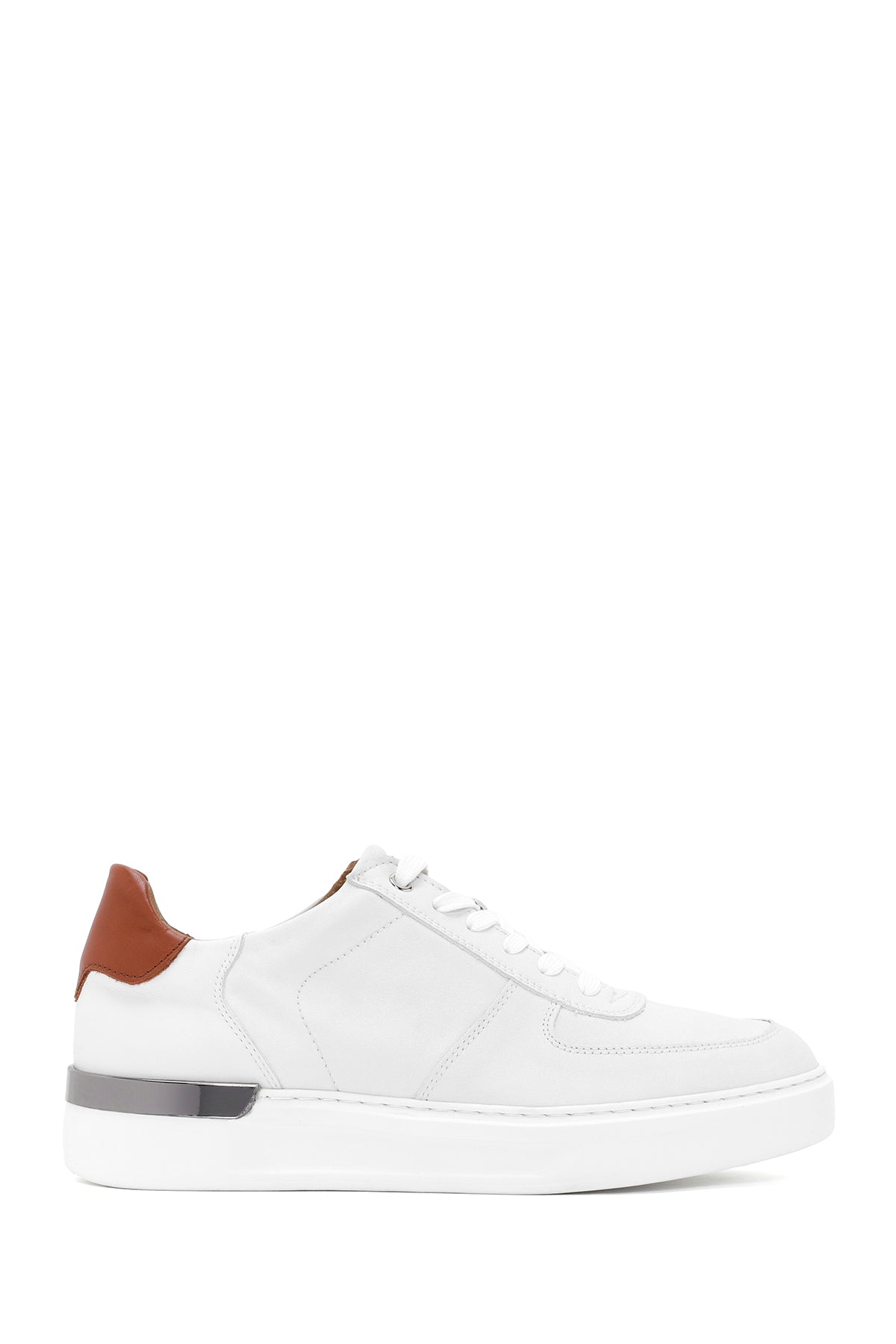 Men's White Leather Sneaker 23WFD612218 | Derimod