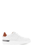 Men's White Leather Sneaker | Derimod