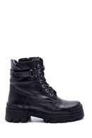 Women's Leather Zippered Boots | Derimod