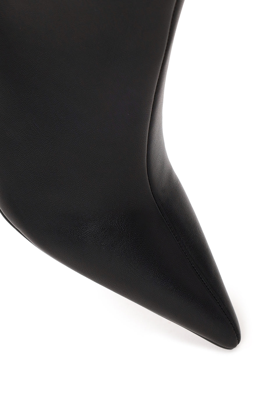 Woman Black Zip Closure Wedge-Heel Boots