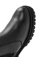 Women's Black Zippered Leather Casual Boots | Derimod