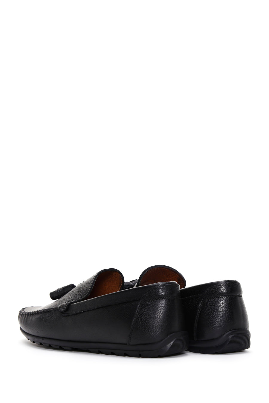 Men's Black Leather Casual Loafer