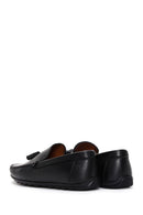 Men's Black Leather Tasseled Casual Loafer | Derimod