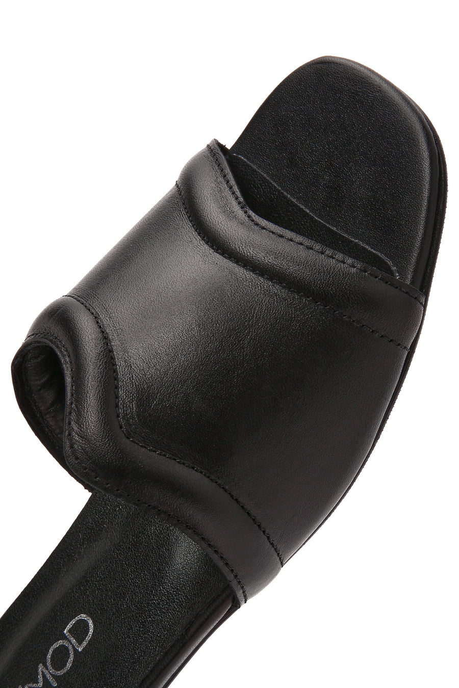 Women's Black Leather Slippers