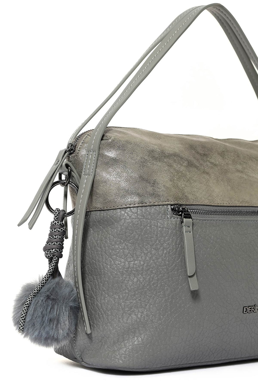 Women's Gray Long Strap Shoulder Bag