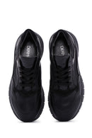 Women's Black Leather Sneaker | Derimod