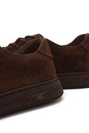 Erkek Kahverengi Bağcıklı Süet Deri Sneaker | Derimod