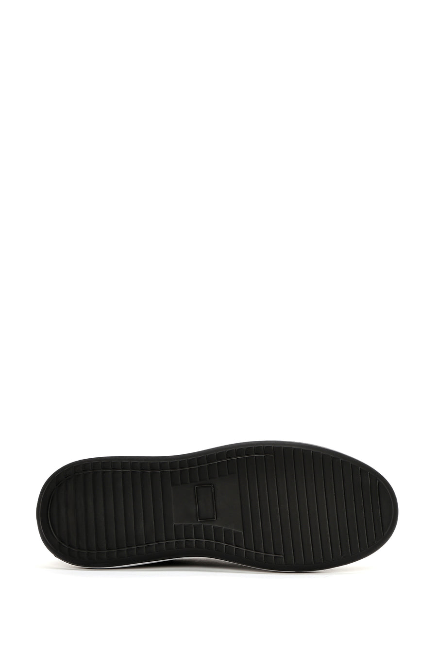 Men's Black Lace-up Leather Sneaker