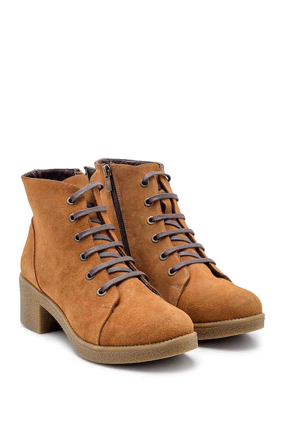 Women's Suede Heeled Boots