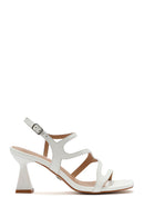 Women's White Back Tie Thin Heel Sandals | Derimod