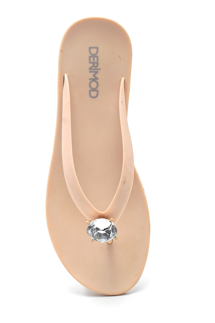 Women's Flip Flops with Stone Detail