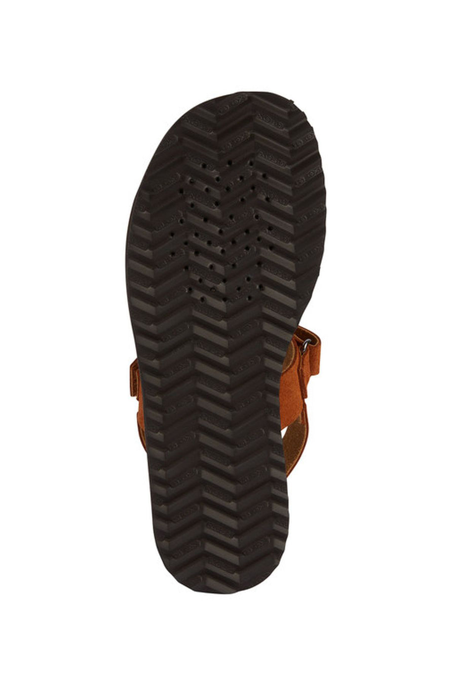 Geox Women's Brown Leuca Strap Suede Leather Sandals