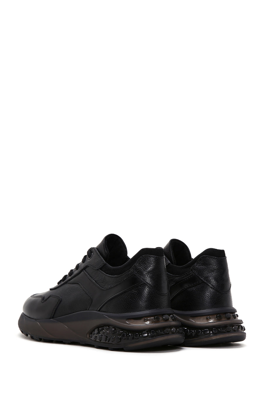Men's Black Leather Sneaker