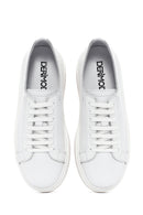 Men's White Lace-up Leather Sneaker | Derimod