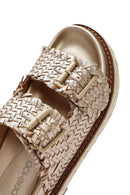 Kadın Bronz Kalın Tabanlı Metalik Terlik | Derimod