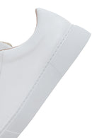 Women's White Lace-Up Leather Sneaker | Derimod