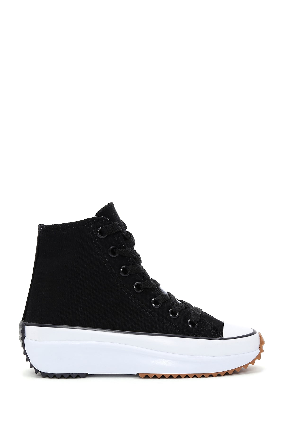 Women's Black Thick Sole High Top Sneaker 24SFE14526F | Derimod