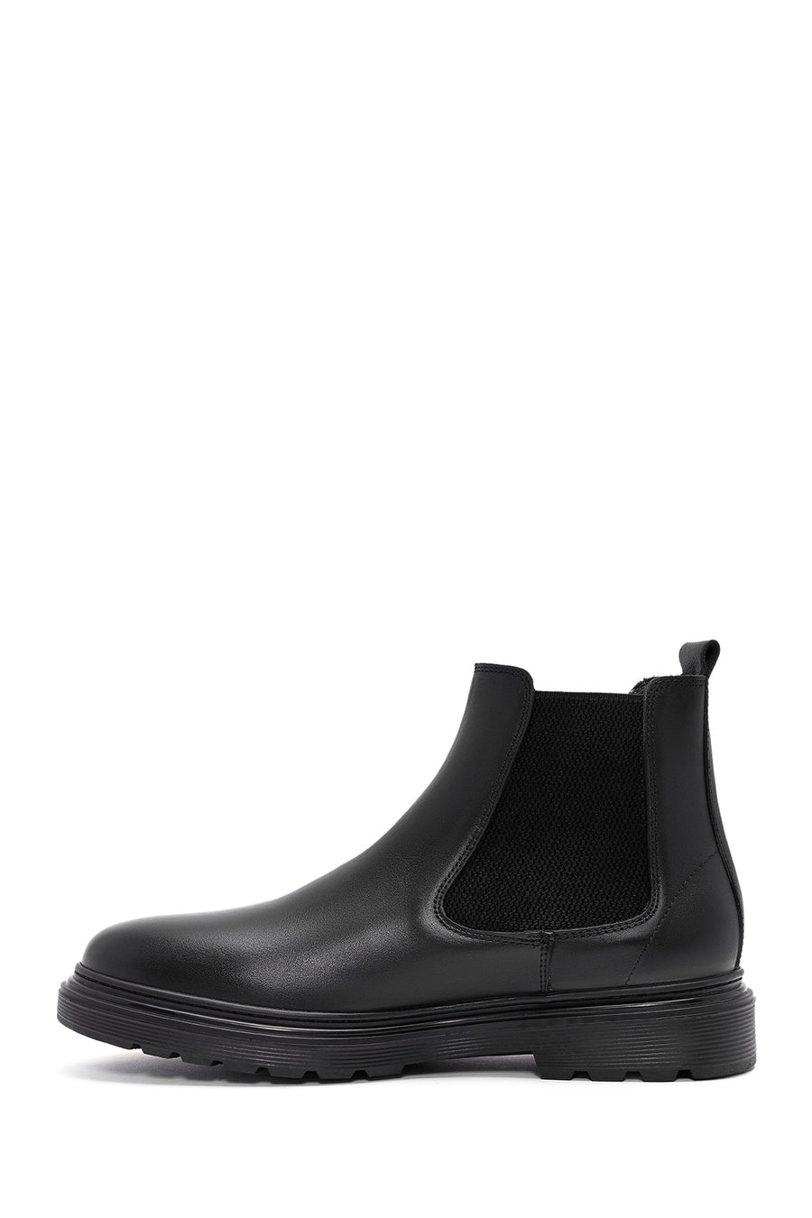 Men's Black Leather Chelsea Boots