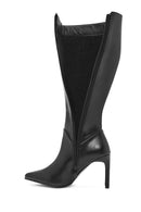 Women's Black Zippered Thin Heeled Boots | Derimod