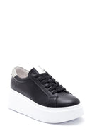 Kadın Siyah Deri Kalın Tabanlı Sneaker | Derimod