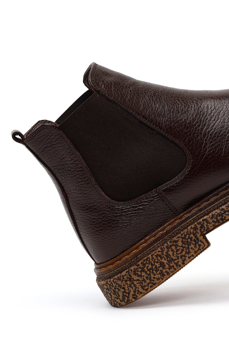 Male Brown Leather Casual Chelsea Boots