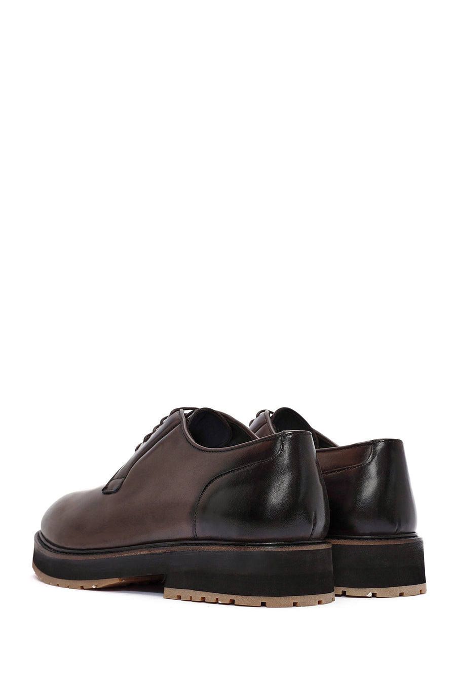 Men's Brown Lace-up Leather Casual Shoes