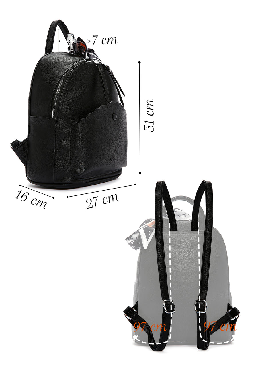 Women's Black Backpack