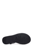 Woman Black Stone Sandals | Derimod