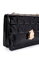 Women's Black Long Strap Quilted Handbag | Derimod