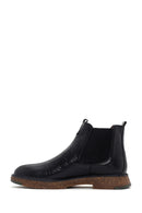 Men's Black Leather Casual Chelsea Boots | Derimod