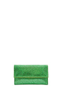 Women's Green Long Chain Strap Stoned Clutch Bag | Derimod