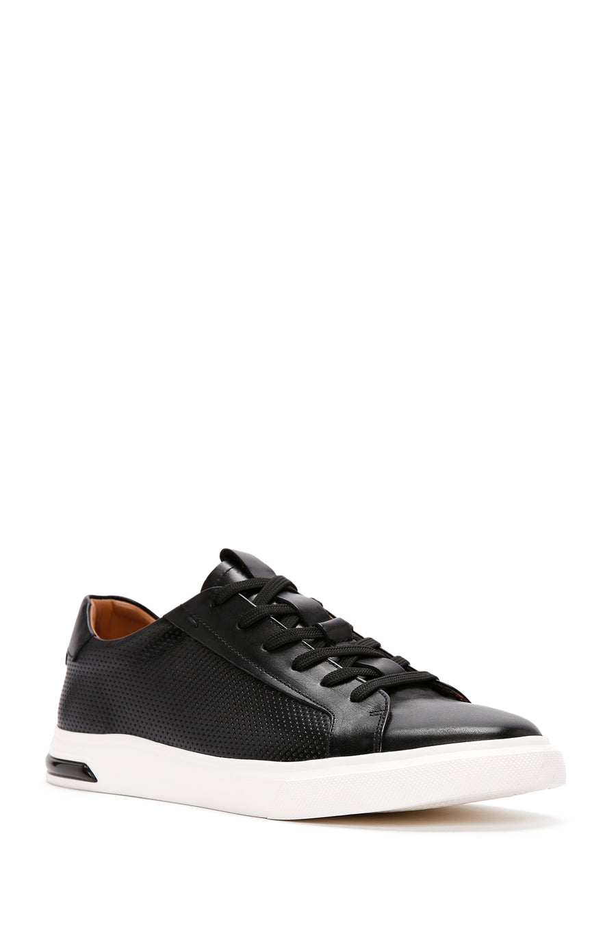 Male Black Lace-Up Leather Sneaker