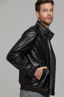 Costa Men's Leather Jacket | Derimod