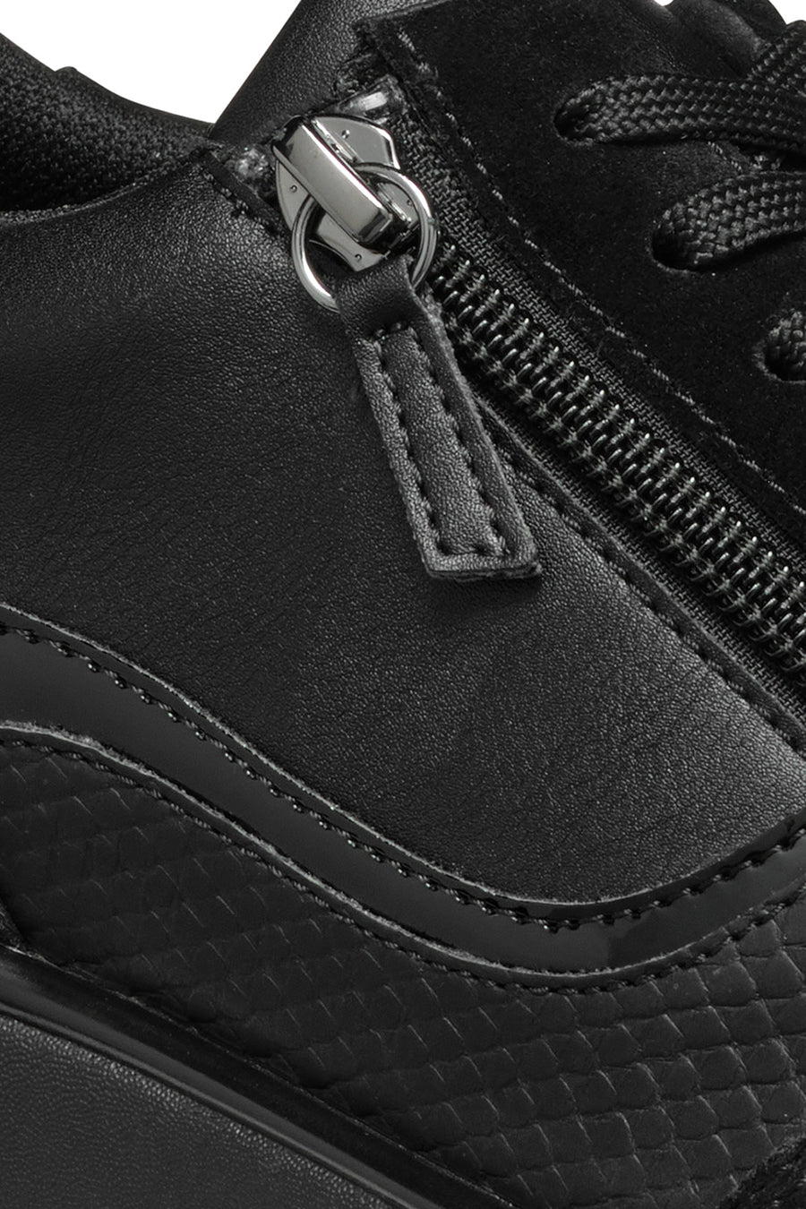 Geox Kadın Siyah D Ilde Bağcıklı Dolgu Topuklu Sneaker