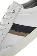 Men's White Lace-up Leather Sneaker | Derimod