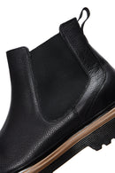 Men's Black Leather Casual Chelsea Boots | Derimod