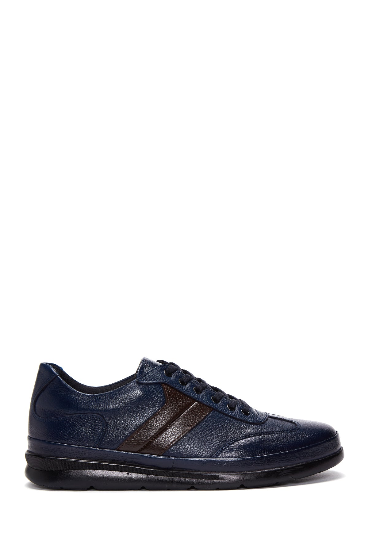 Men's Navy Blue Leather Casual Shoes 22WFD6900FT | Derimod