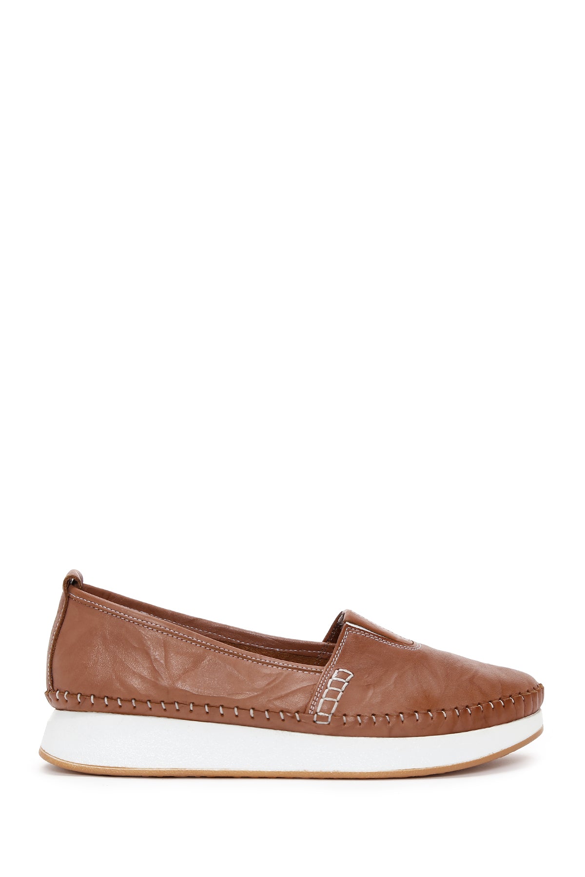 Kadın Taba Deri Comfort Loafer