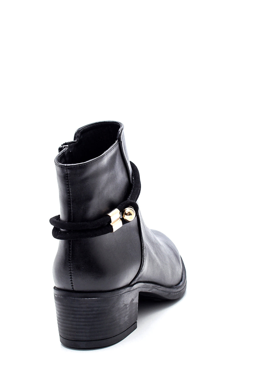 Women's Stringed Mid Heel Boots